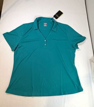 Callaway Opti-Dri Women's Blue Golf Polo Shirt XXL Short Sleeve UPF 50
